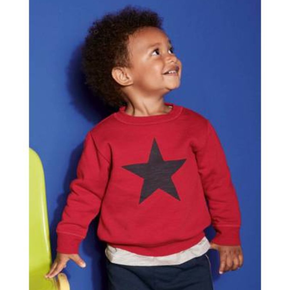 Next Boys Red Long Sleeve Black Star Sweater